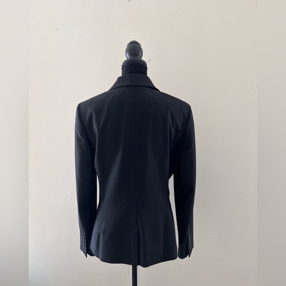 Casual Corner Black Blazer Stretch Wool Coat Size 10 - Picture 2 of 6